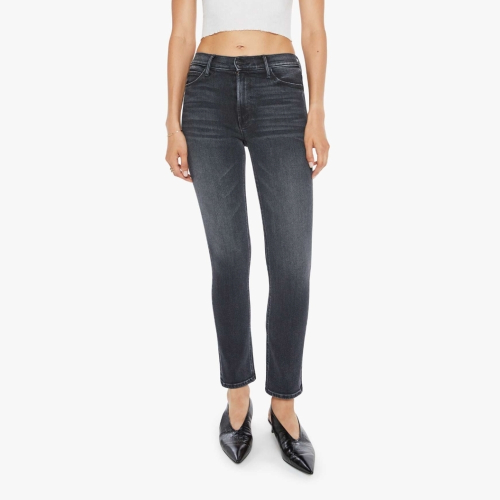 Mother Gray Wash Skinny Jeans Mid-rise Dazzler Ankle Lighting Up Lanterns 27